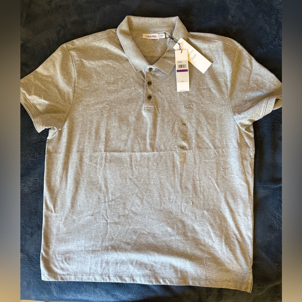 Calvin Klein Gray Polo Shirt for Men